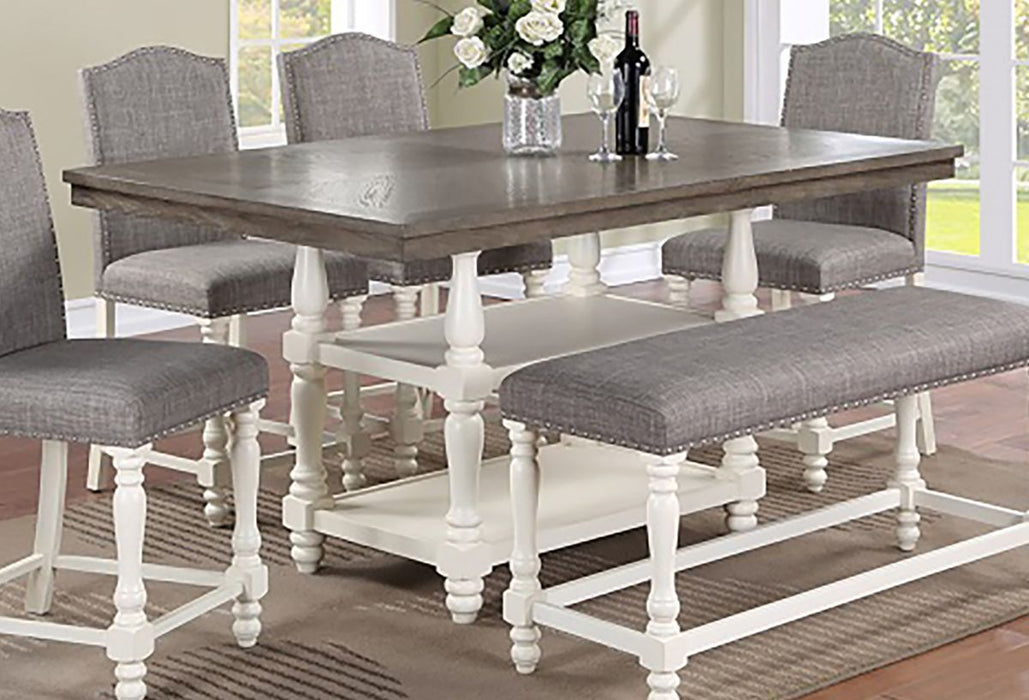 Crown Mark Furniture Langley Counter Height Table in Gray image