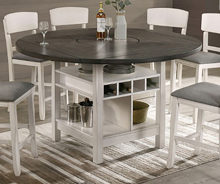 Crown Mark Furniture Conner Counter Height Table in White image