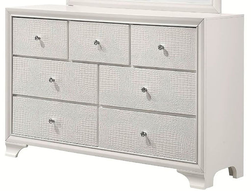 Crown Mark Furniture Lyssa 7 Drawer Dresser in White image