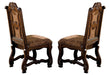 Crown Mark Neo Renaissance Dining Side Chair in Warm Brown (Set of 2) image