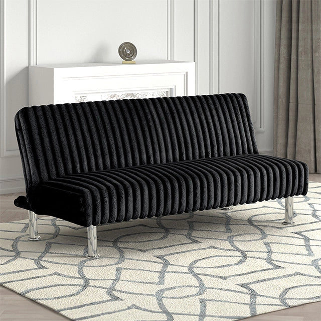 Hinwil Futon Sofa Bed Pink, Beige Grey, & Black