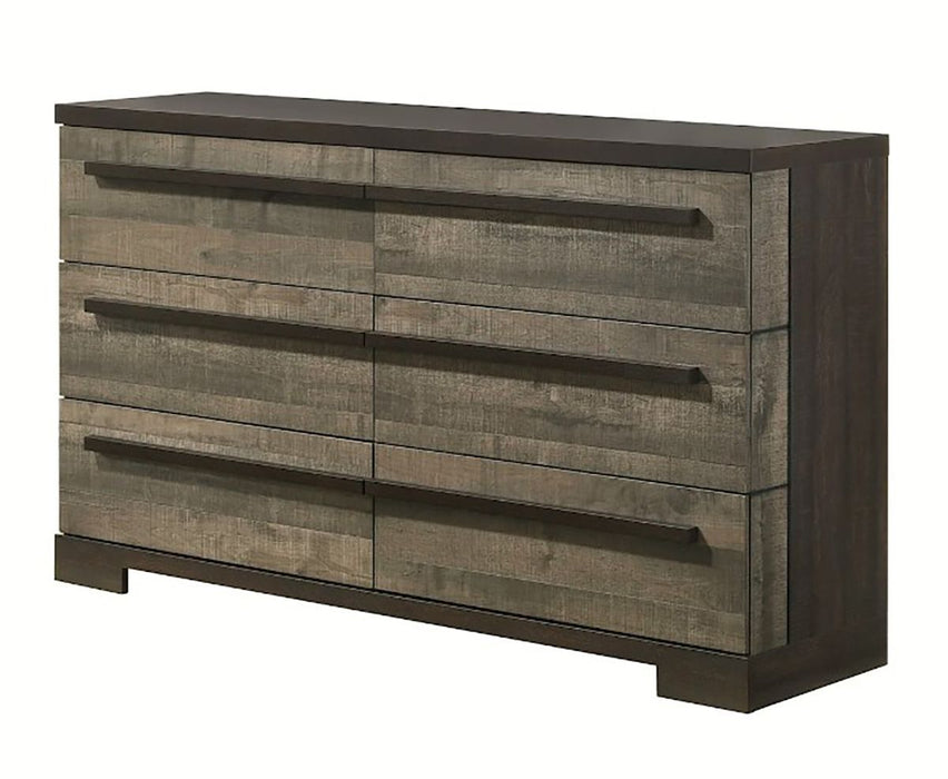 Crown Mark Furniture Remington 6 Drawer Dresser in Brown image