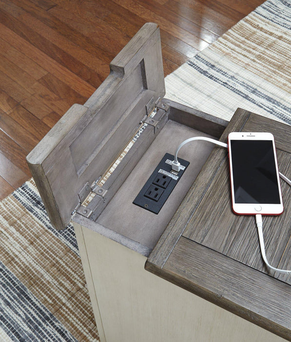 Bolanburg Chairside End Table with USB Ports & Outlets