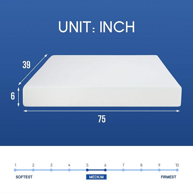 Artemisia 6" Full, Queen, & Twin Memory Foam Mattress - Las Palmas Furniture (Salinas,CA)