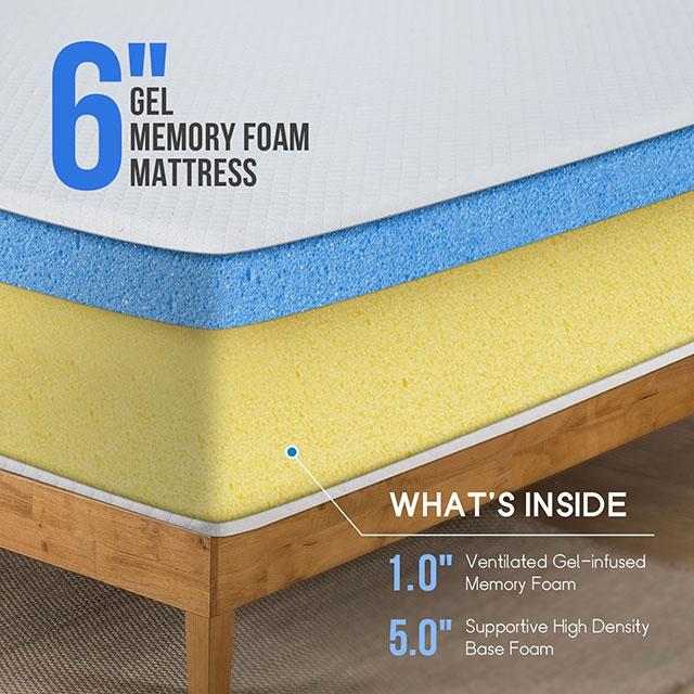 Artemisia 6" Full, Queen, & Twin Memory Foam Mattress - Las Palmas Furniture (Salinas,CA)