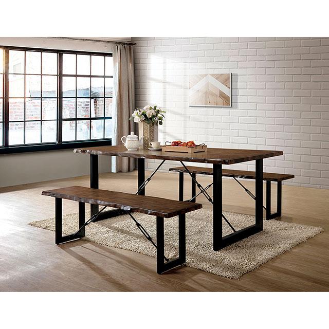 Dulce Walnut/Black Dining Table - Las Palmas Furniture (Salinas,CA)