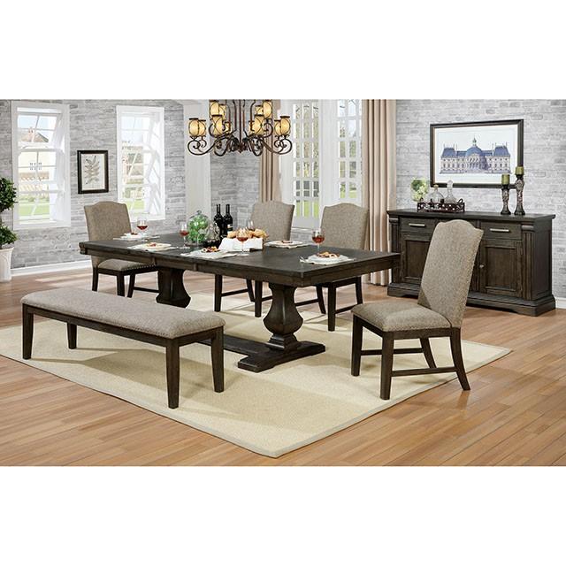 Faulk Dining Table Set with Bench - Las Palmas Furniture (Salinas,CA)