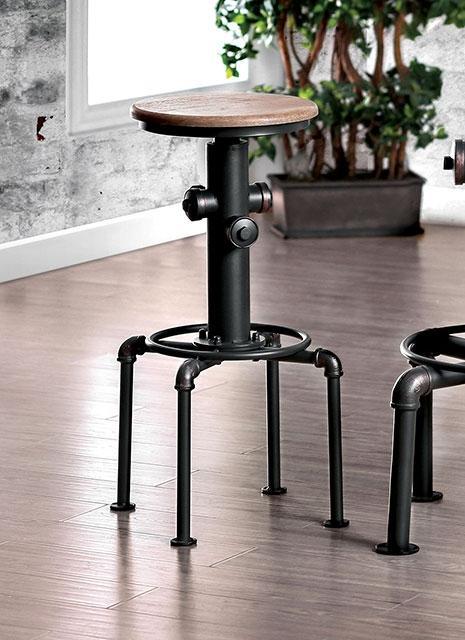 Foskey Antique Black Bar Stool (2/CTN) - Las Palmas Furniture (Salinas,CA)