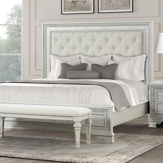 Stella Mia 4 Pc 5 Pc Queen Bedroom Set White - Las Palmas Furniture (Salinas,CA)