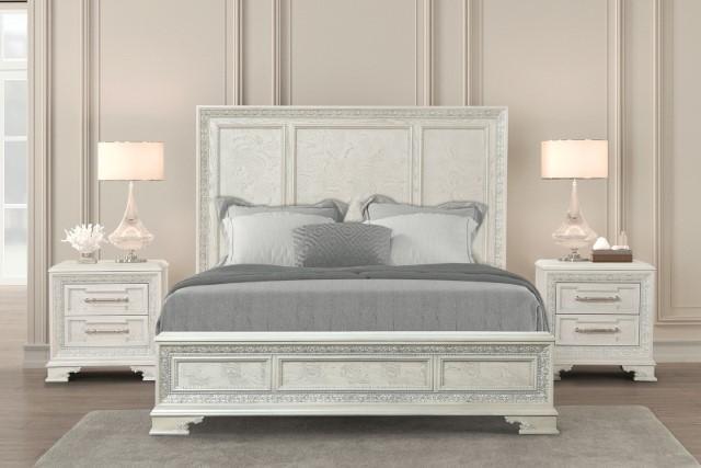 Stella Mia 4 Pc 5 Pc Queen Bedroom Set White - Las Palmas Furniture (Salinas,CA)