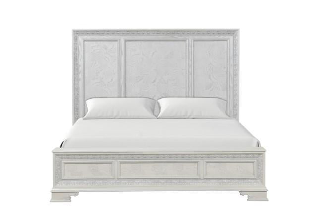 Stella Mia 4 Pc 5 Pc Queen Bedroom Set White - Las Palmas Furniture (Salinas,CA)