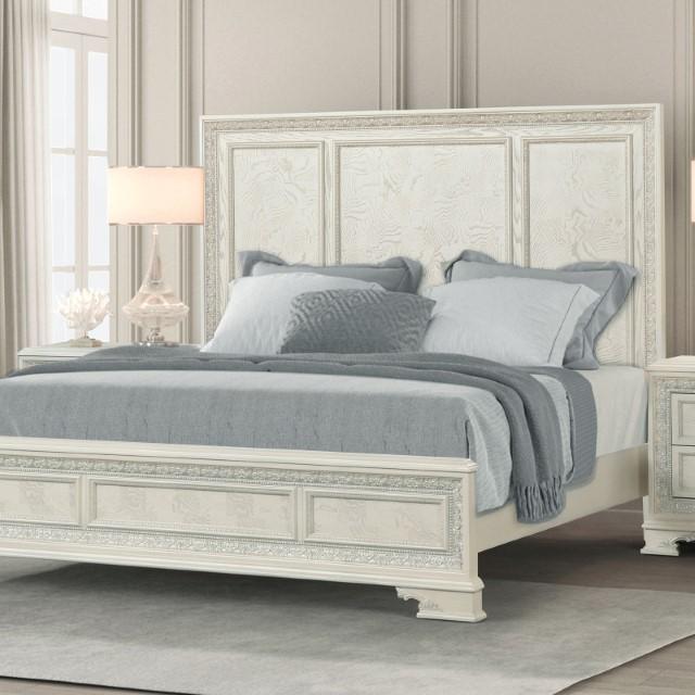 Stella Mia 4 Pc 5 Pc Queen Bedroom Set White - Las Palmas Furniture (Salinas,CA)