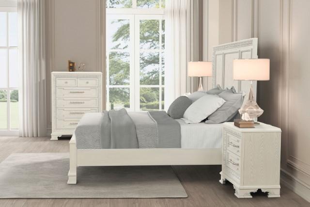 Stella Mia 4 Pc 5 Pc Queen Bedroom Set White - Las Palmas Furniture (Salinas,CA)