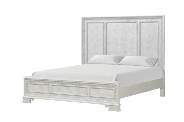 Stella Mia 4 Pc 5 Pc Queen Bedroom Set White - Las Palmas Furniture (Salinas,CA)