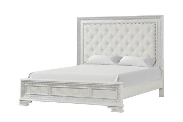 Stella Mia 4 Pc 5 Pc Queen Bedroom Set White - Las Palmas Furniture (Salinas,CA)