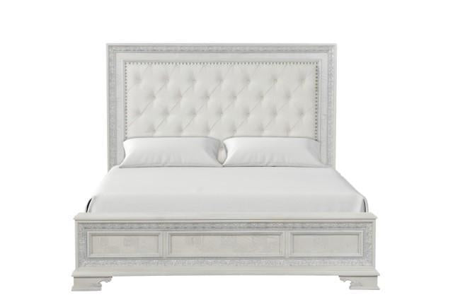 Stella Mia 4 Pc 5 Pc Queen Bedroom Set White - Las Palmas Furniture (Salinas,CA)