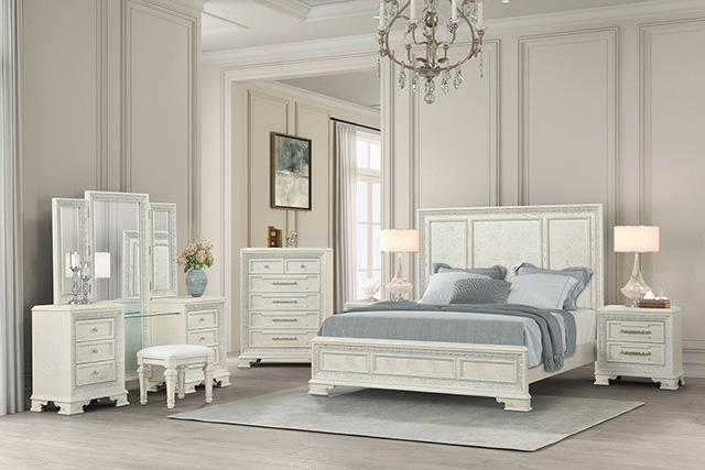 Stella Mia Bed White & White