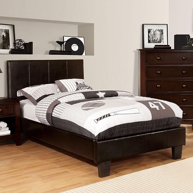 Winn Park Bed Espresso, Velvet, & White