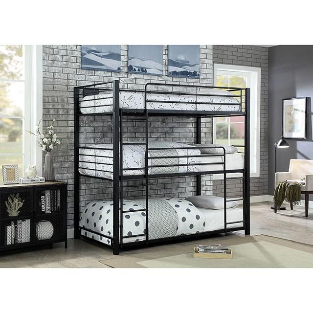 Olga I Antique Black Full/Full Bunk Bed
