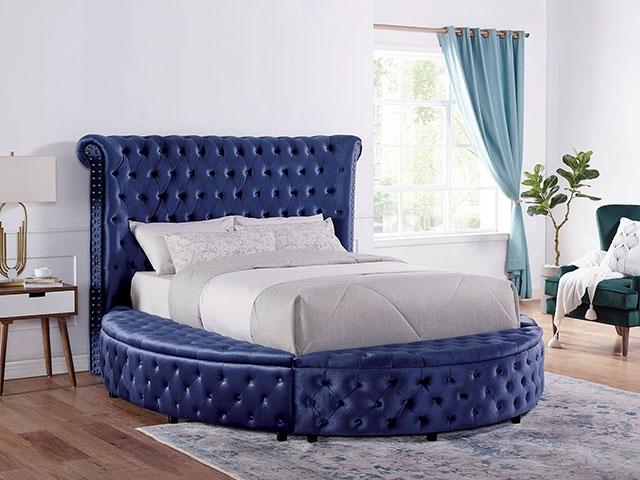 SANSOM Queen Bed, Blue