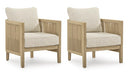 Spooners Cove Outdoor Lounge Chair with Cushion (Set of 2) - Las Palmas Furniture (Salinas,CA)