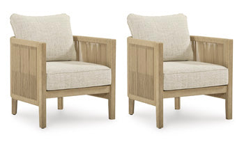 Spooners Cove Outdoor Lounge Chair with Cushion (Set of 2) - Las Palmas Furniture (Salinas,CA)