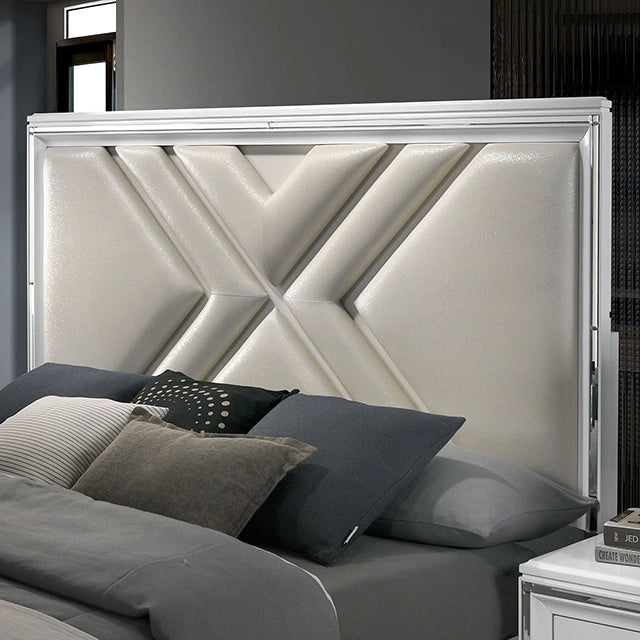 Emmeline 4 & 5 Piece Queen Bedroom Set Gray & White