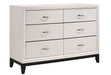 Crown Mark Akerson 6 Drawers Dresser in Chalk image
