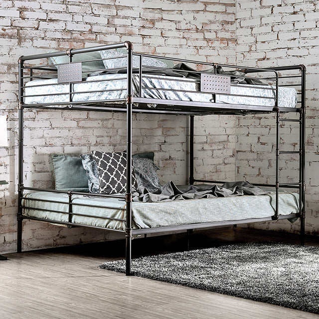 Olga I Antique Black Queen/Queen Bunk Bed image