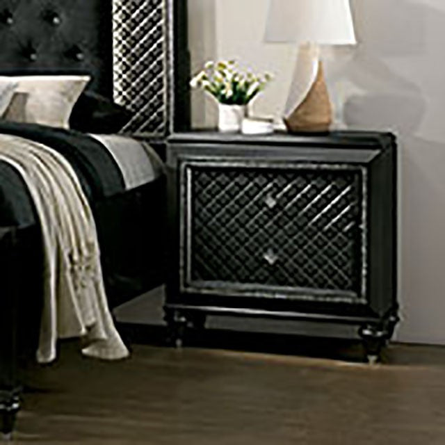 Demetria Metallic Gray Night Stand image