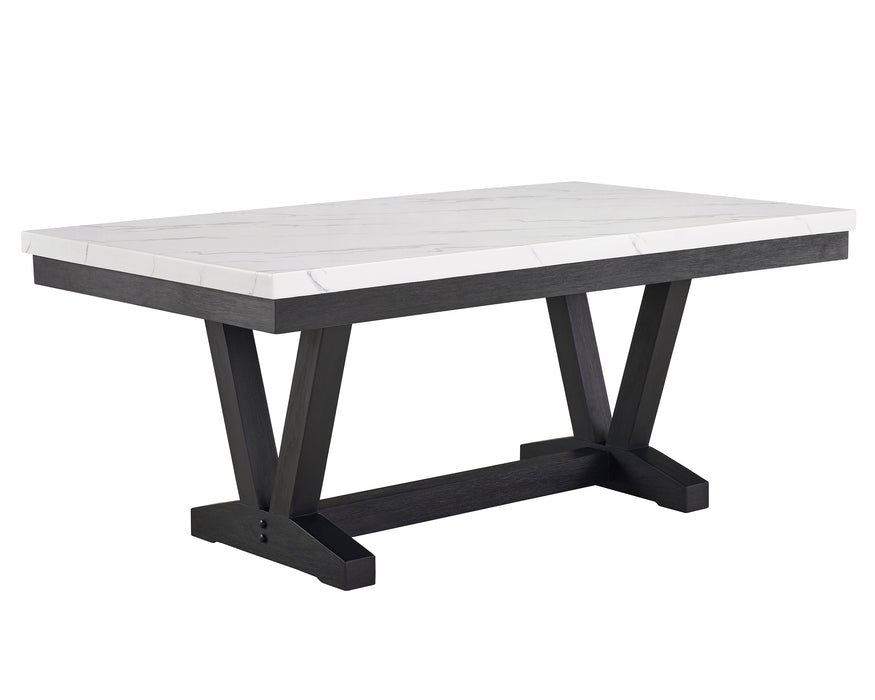 VANCE FAUX MARBLE DINING TABLE image