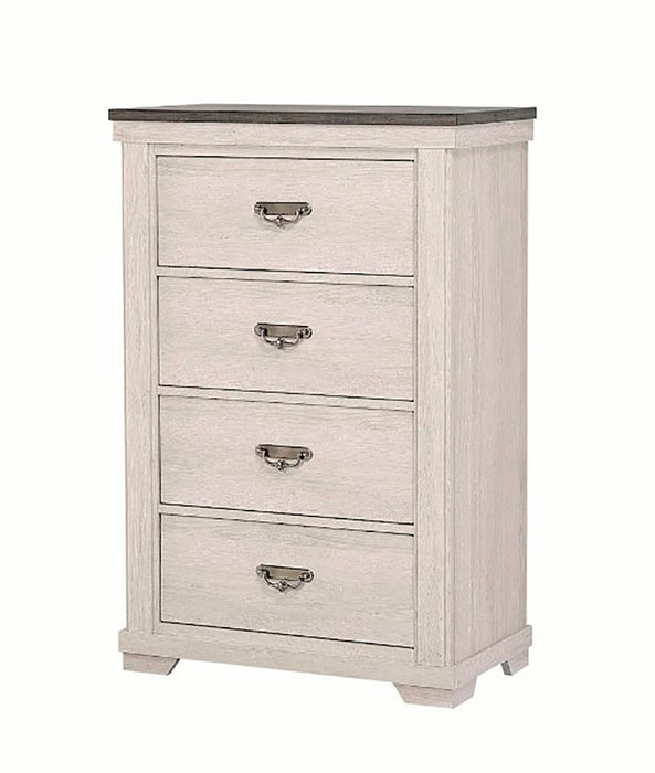 Crown Mark Furniture Leighton 4 Drawer Chest in White image