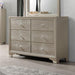 Crown Mark Lyssa 6 Drawer Dresser in Embossed Crocodile Pattern image