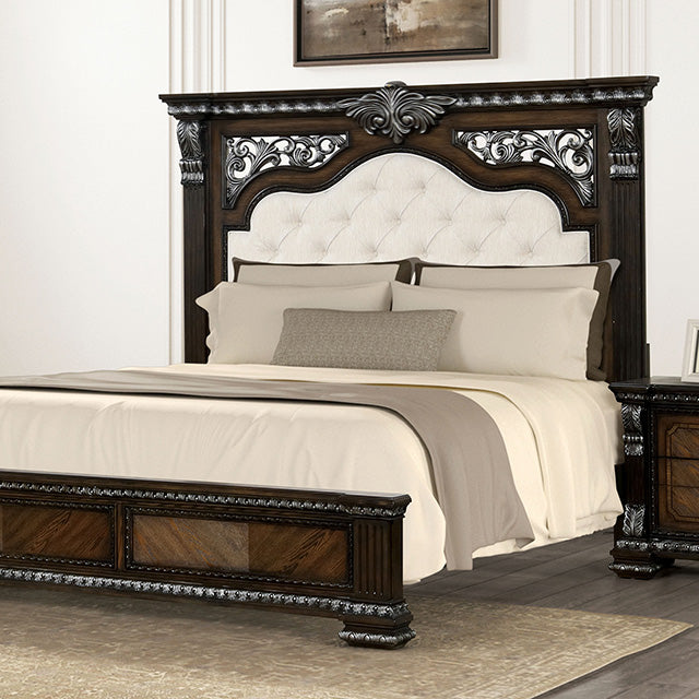 Promenade E.King & Queen Bed Brown & White - Las Palmas Furniture (Salinas,CA)
