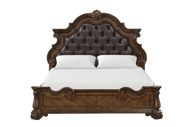 Leovanni 4 Pc Queen Bedroom Set Brown