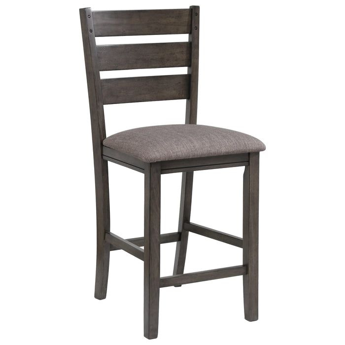 Crown Mark Bardstown Counter Height Chair (Set of 2) in Gray image