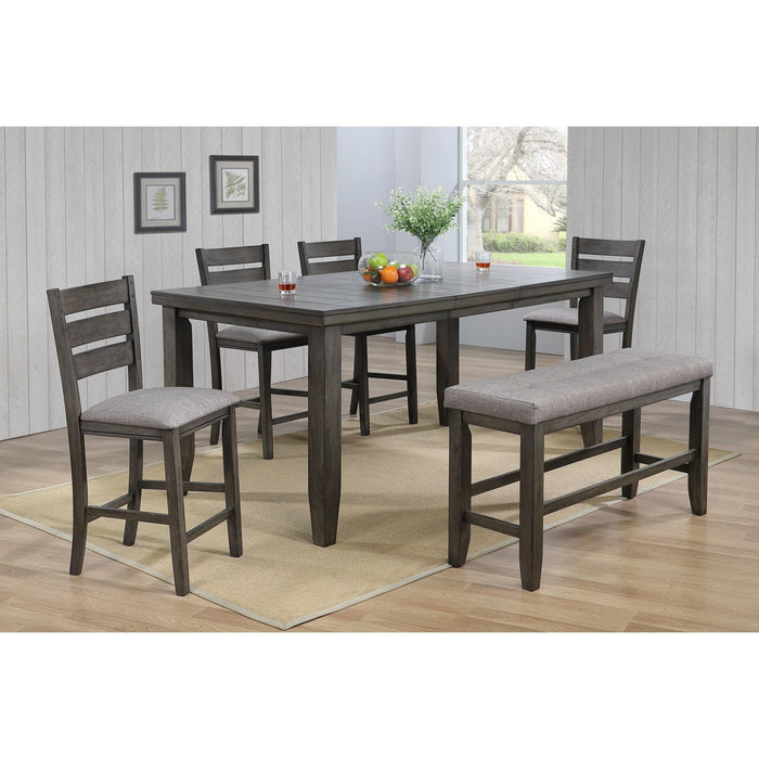 Crown Mark Bardstown Counter Height Table in Gray