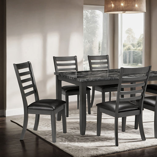Adia 7 Pc Dinning Table Set Grey & Brown - Las Palmas Furniture (Salinas,CA)